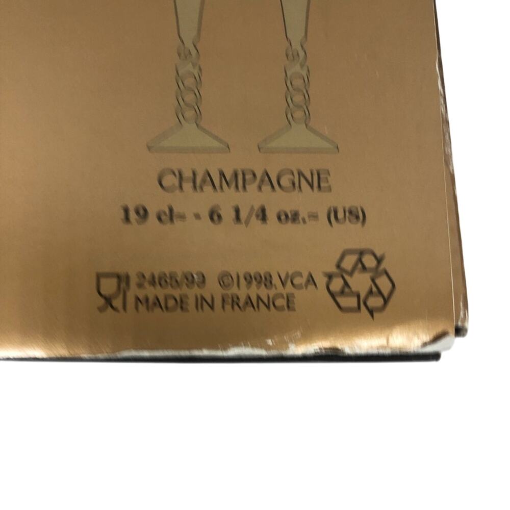NIB Cristal D Arques Collectible Y2K Millennium Champagne flute glasses - Picture 10 of 16
